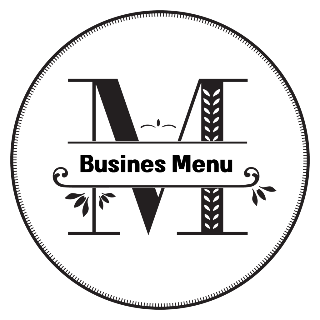 business menu text